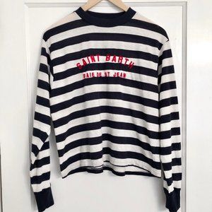 Brandy Melville St. Barth Striped Long Sleeve Crop
